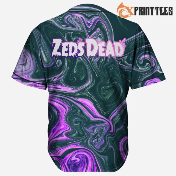 Purple Oil Slick Zeds Dead Baseball Jersey For EDM Festivals High