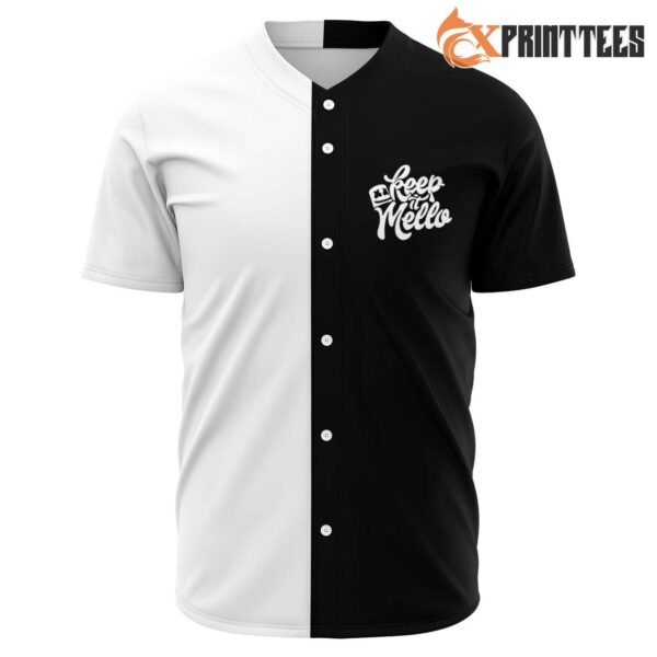 Marshmello DJ Split Black And White Baseball Jersey, EDM Cothing For