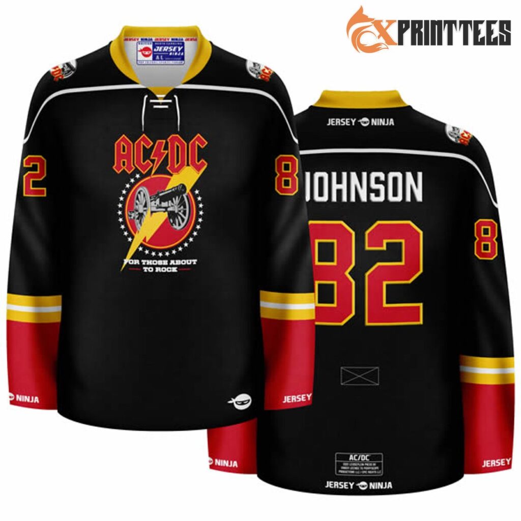 Official Cannon Emblem ACDC White Jersey: Rock the Rink