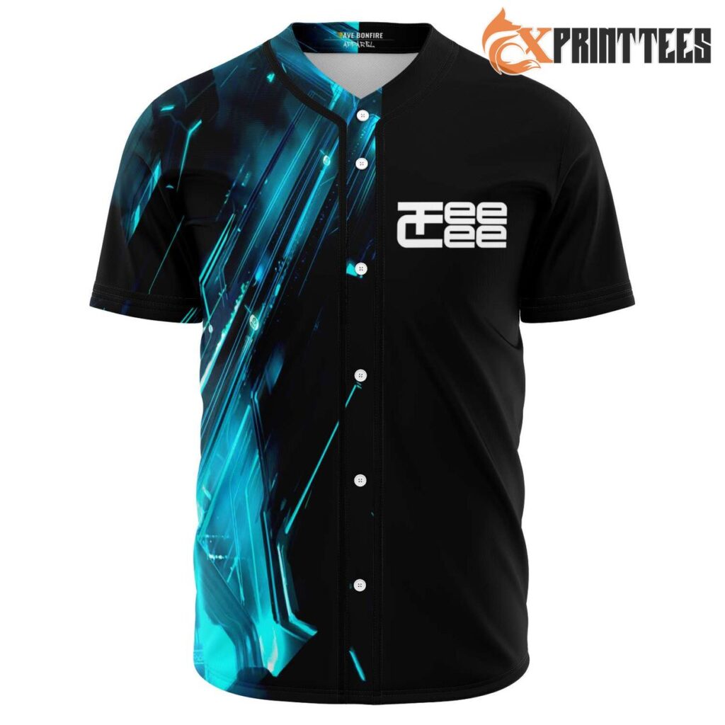 Rusty Cyberwave Tee Dark Blue